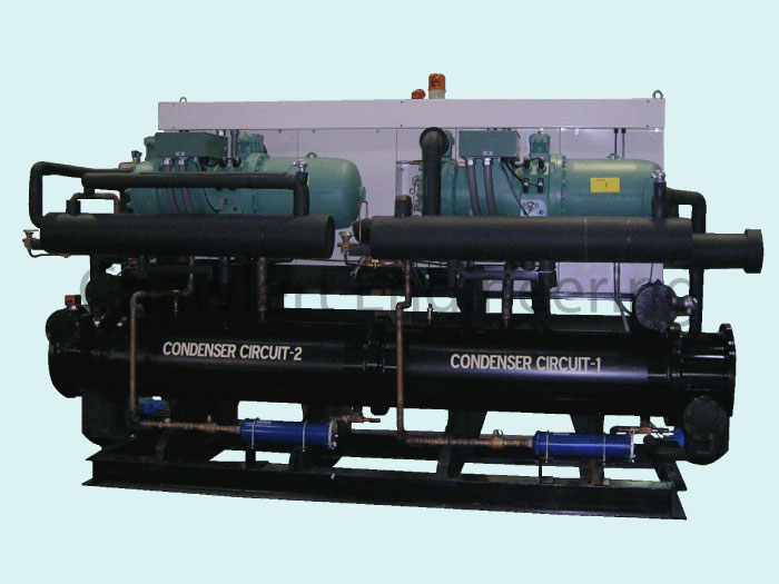 Industrial chiller water cooled package
